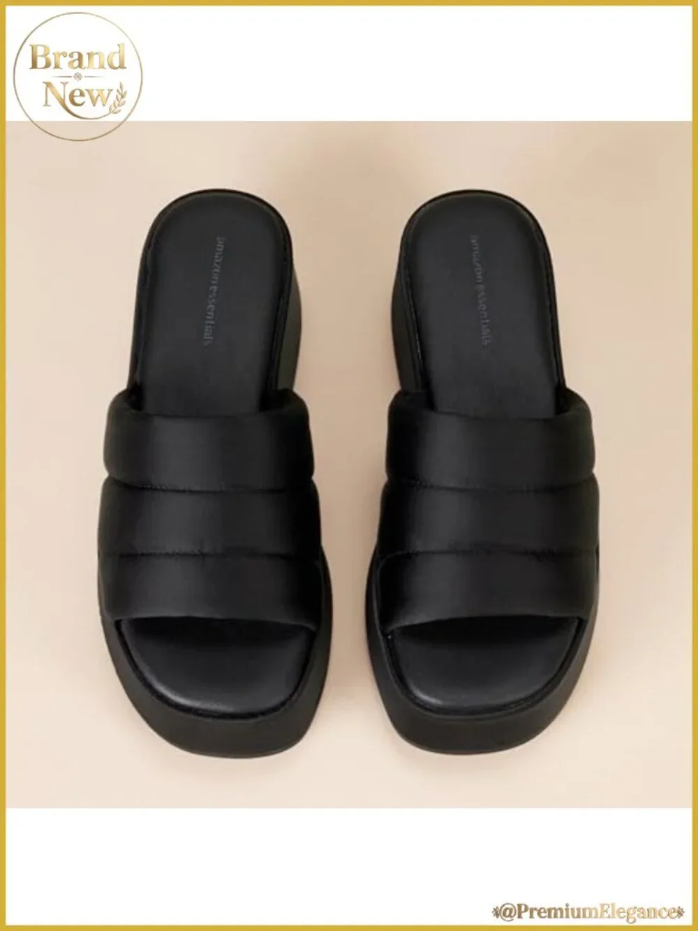 Women's Platform Slip On Sandals Satin Slides Summer Beach